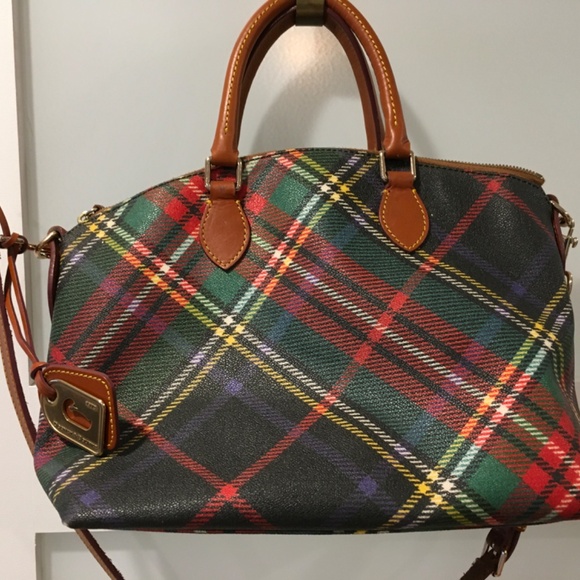 Dooney & Bourke Tartan Plaid Domed Satchel - Picture 4 of 16
